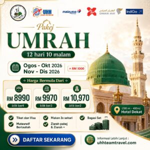 Pakej Umrah 12 Hari 10 Malam 2026