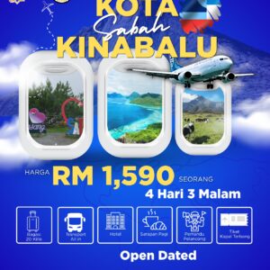Pakej Percutian Kota Kinabalu Sabah 4 Hari 3 Malam